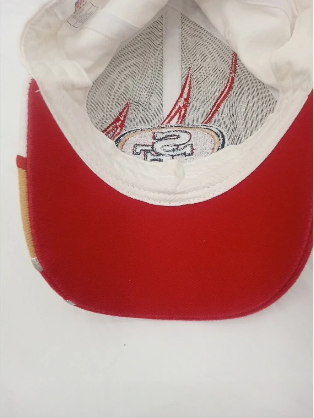 Vintage NFL San Francisco 49ers “Sharktooth” Adjustable White Hat Cap Strap Back